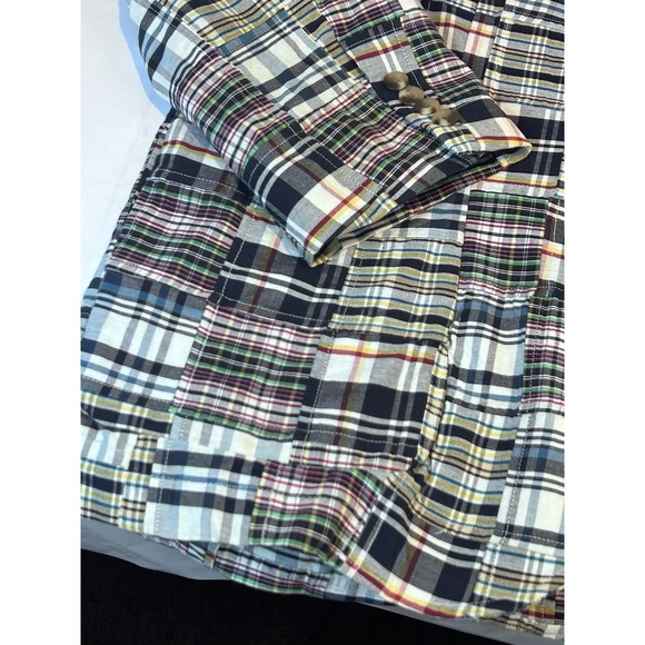 Grant Thomas XL Patchwork Madras Plaid Cotton Blazer Sport Coat Jacket Preppy - Picture 2 of 11